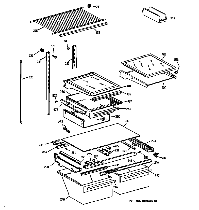 Shelf parts