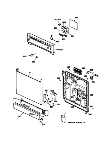 Escutcheon & door assembly