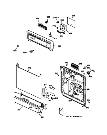 Escutcheon & door assembly