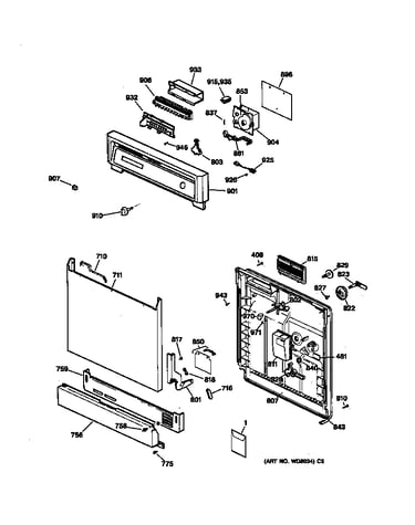 Escutcheon & door assembly