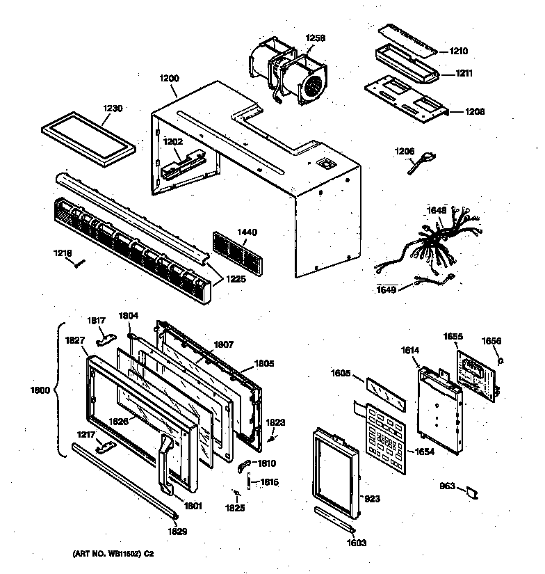 Door, control, grill & case