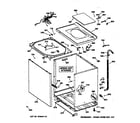 GE WCCB2050T5AC cabinet, cover & front panel diagram