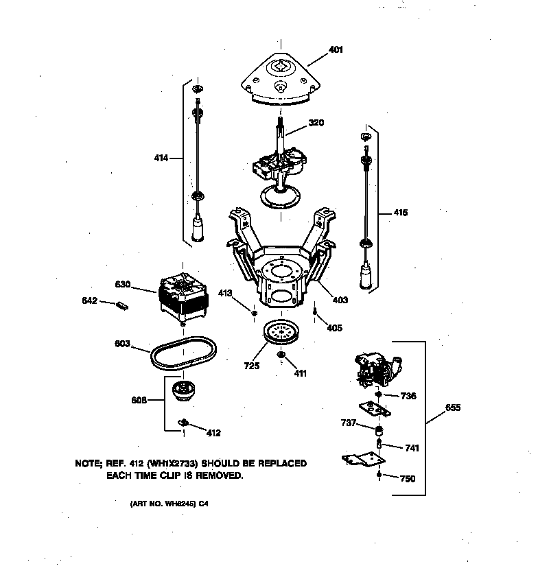 Suspension, pump & drive components