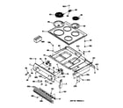 GE JMS08BW1AD cooktop & control panel diagram