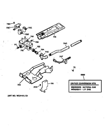 Gas valve & burner assembly