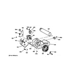 GE DBXR453ET3WB blower & drive assembly diagram