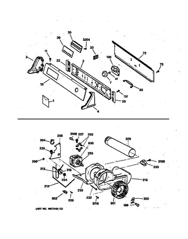 Backsplash, blower & drive assembly