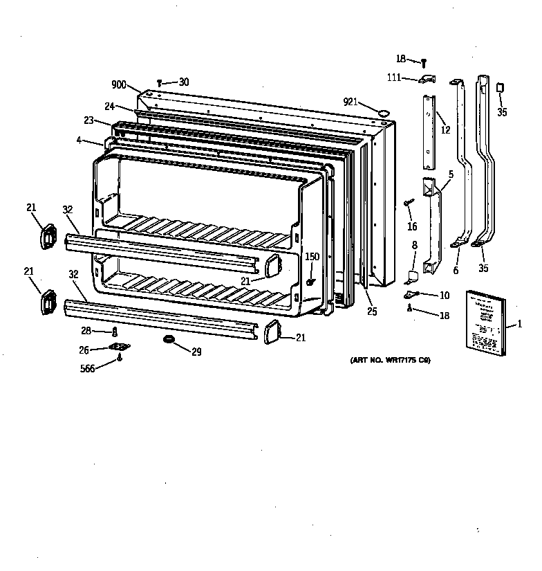 Freezer door