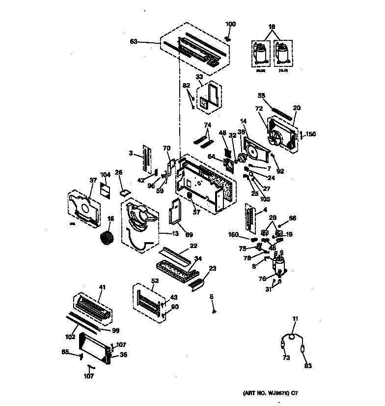 Motor, compressor & system components