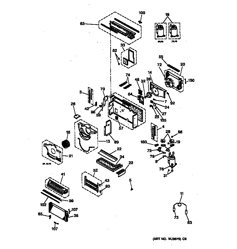 Motor, compressor & system components