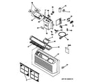 GE AZ31H12D3DV6 controls & grill assembly diagram