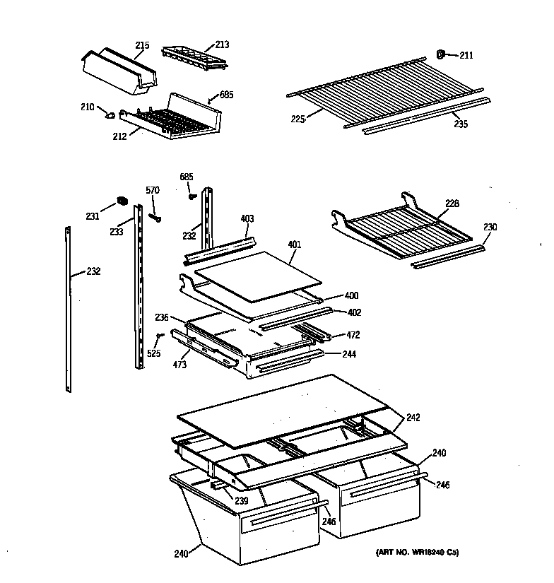 Shelf parts