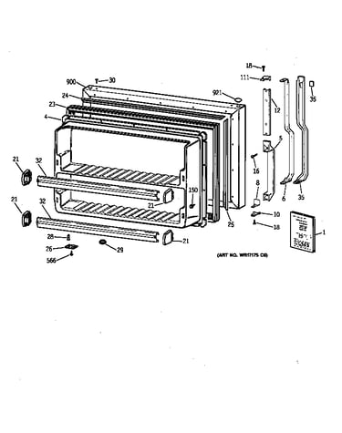Freezer door