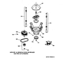 GE WJSR2080T6AA suspension, pump & drive components diagram