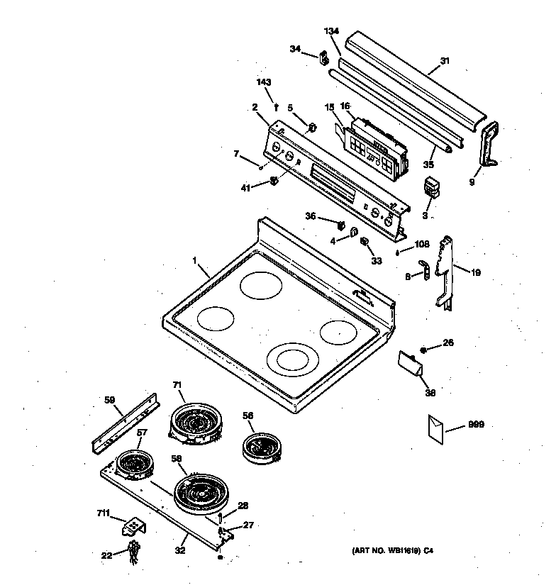 CONTROL PANEL & COOKTOP