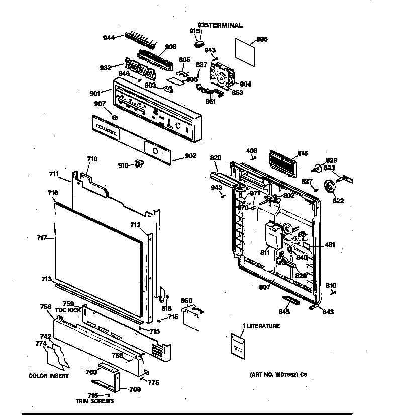 ESCUTCHEON & DOOR ASSEMBLY