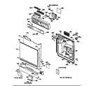GE GSD1150X72 escutcheon & door assembly diagram