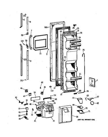Freezer door
