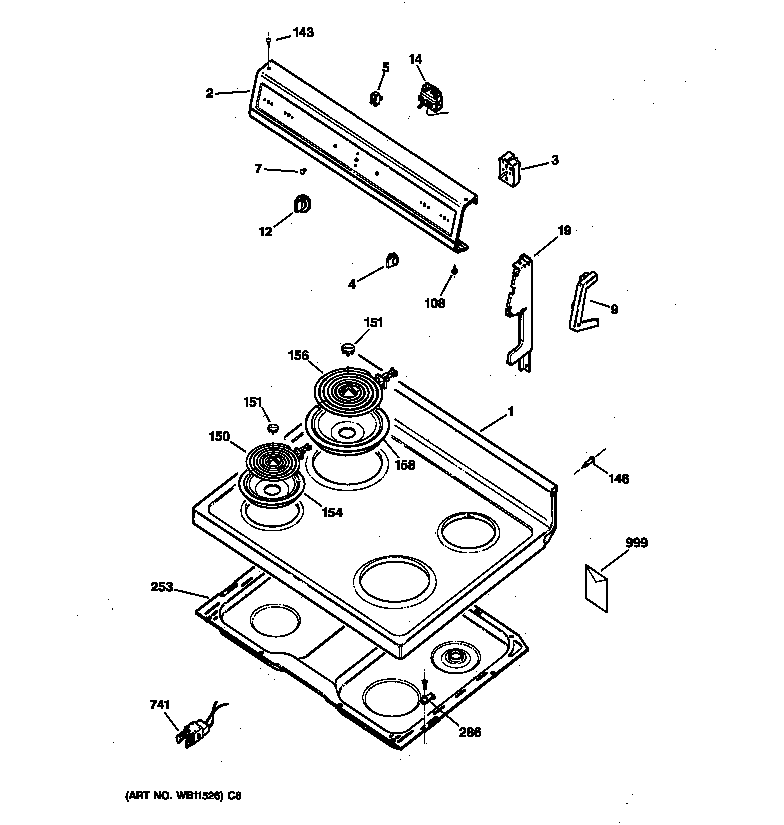 CONTROL PANEL & COOKTOP