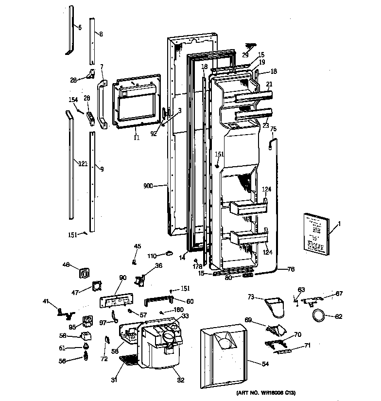 Freezer door