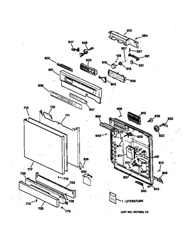 Escutcheon & door assembly