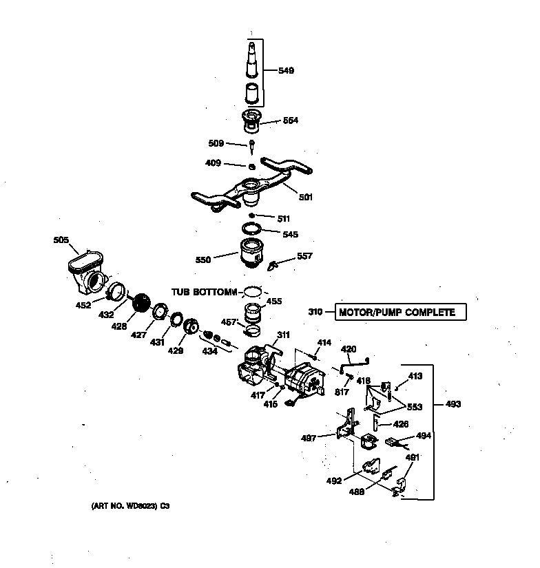 Motor-pump mechanism