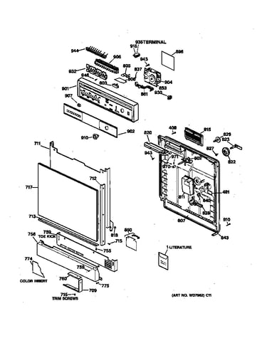Escutcheon & door assembly