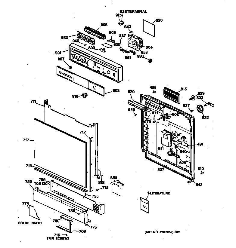 ESCUTCHEON & DOOR ASSEMBLY