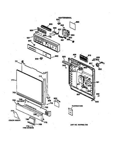 Escutcheon & door assembly