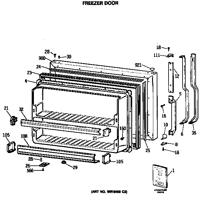 Freezer door