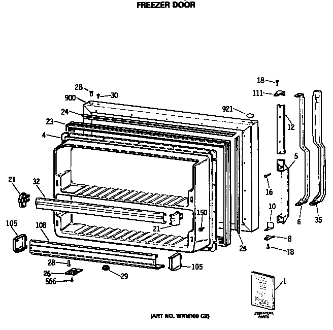 Freezer door