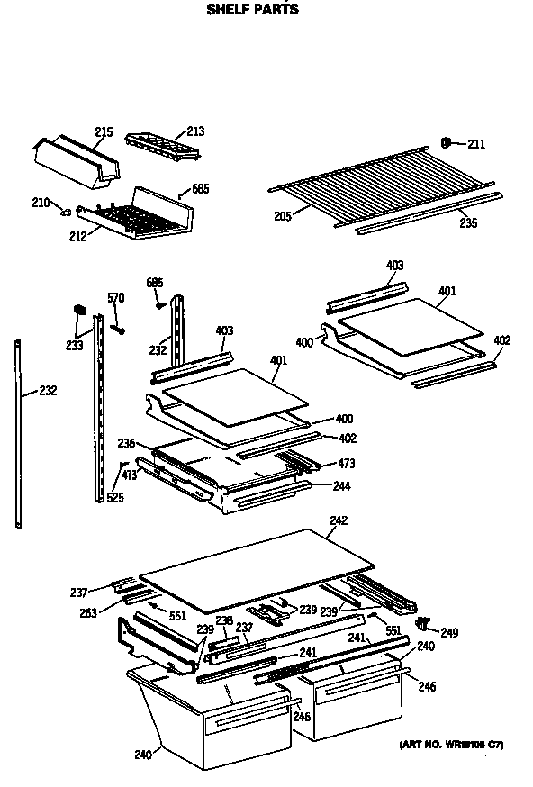 Shelf parts