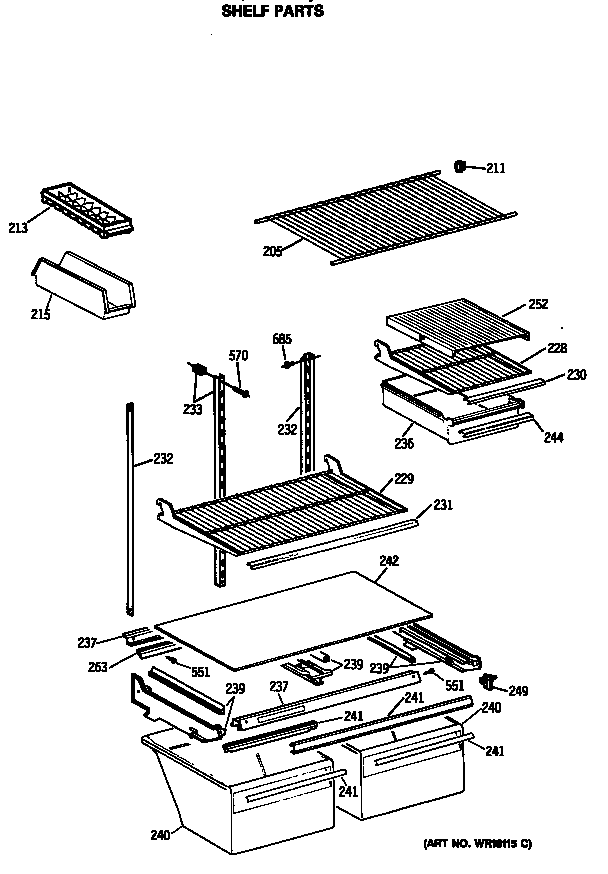 Shelf parts