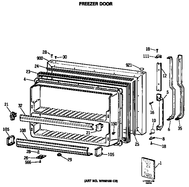Freezer door