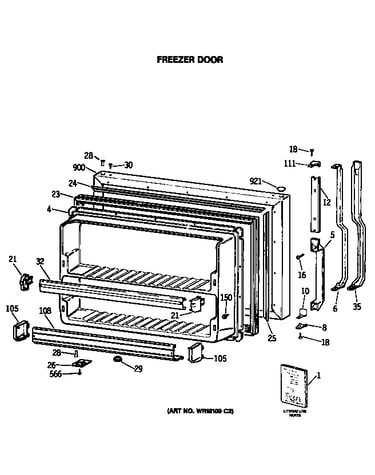 Freezer door