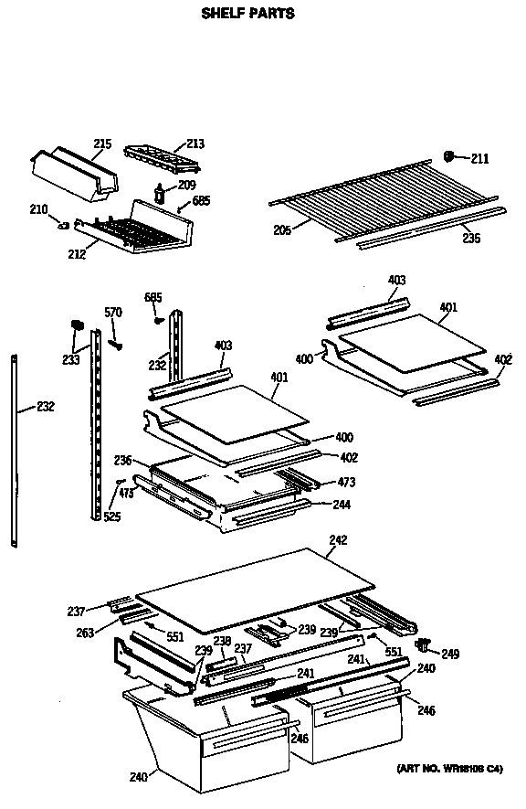 Shelf parts