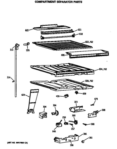 Compartment separator parts