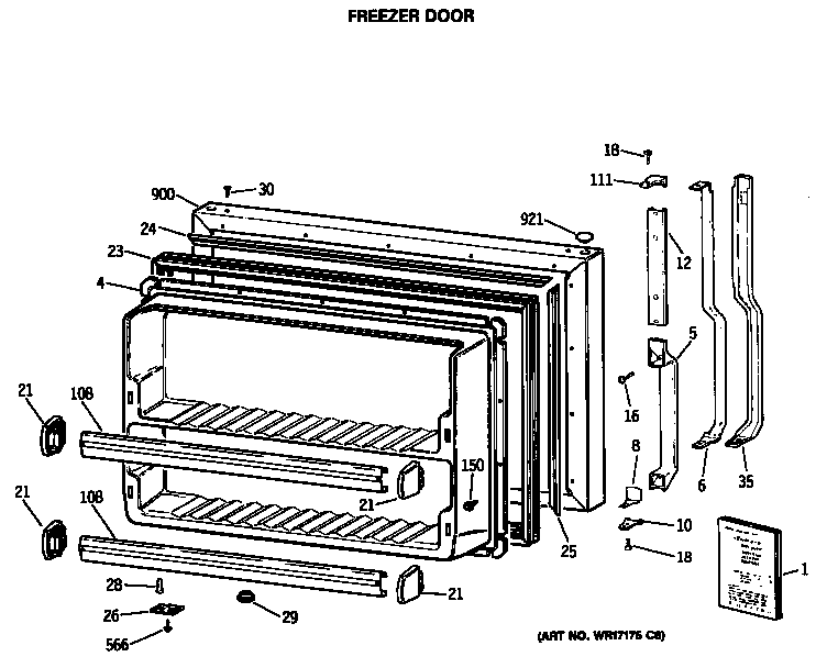 Freezer door