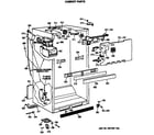 GE TBE21JASRRWH cabinet parts diagram