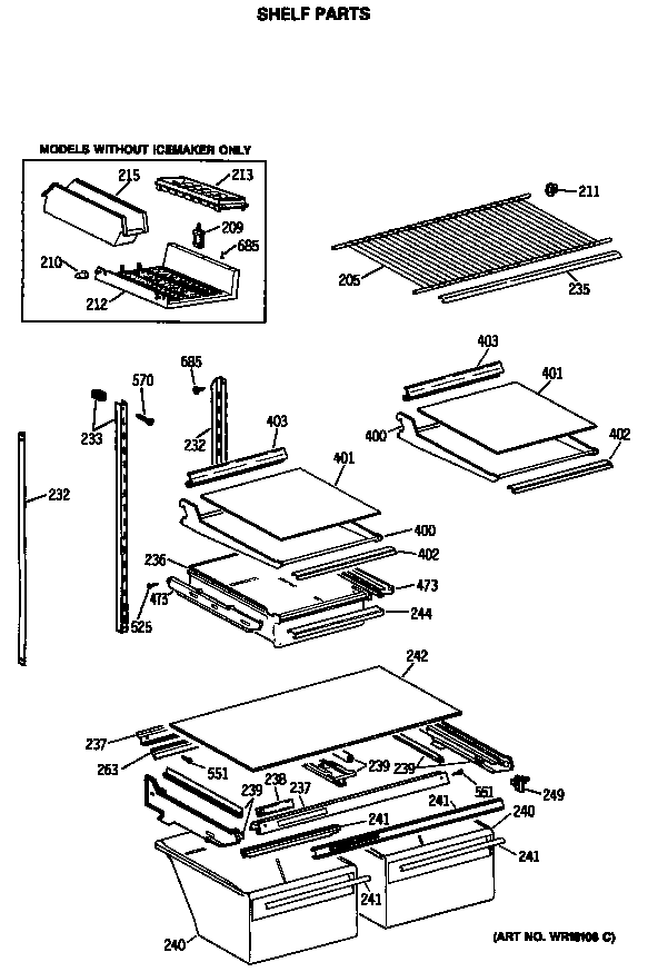 Shelf parts