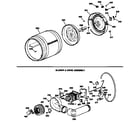 GE DDE5100SBLWW blower & drive assembly diagram