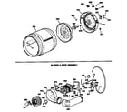 GE DDE7200SBLWH blower & drive assembly diagram