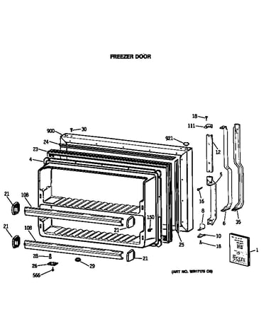 Freezer door