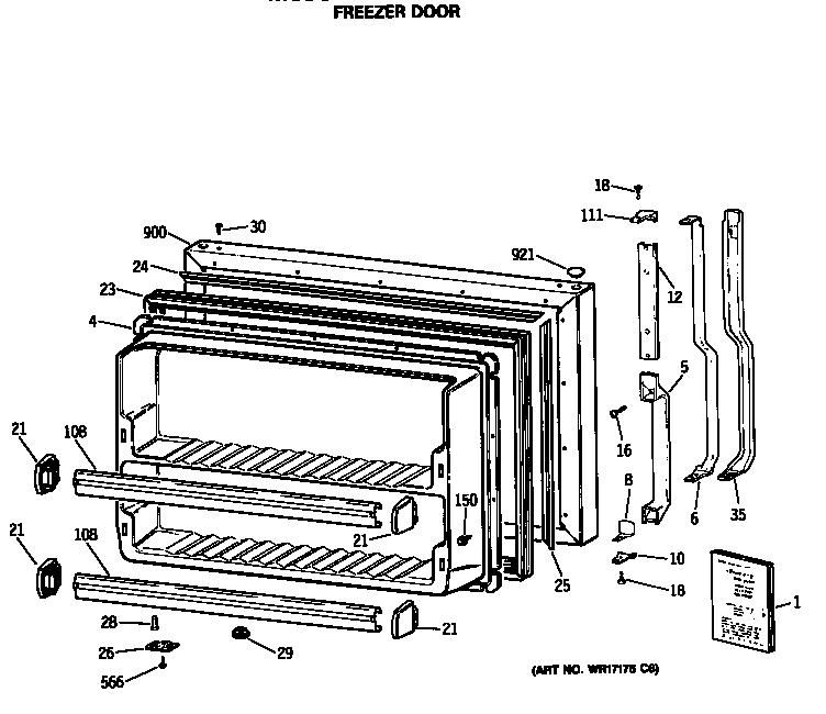Freezer door