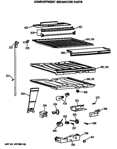 Compartment separator parts