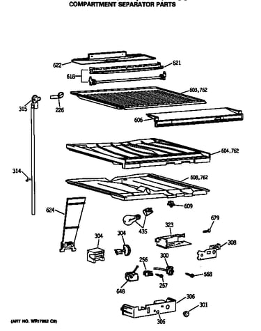 Compartment separator parts