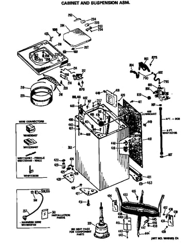 Cabinet and suspension asm.
