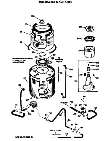 Tub, basket & agitator