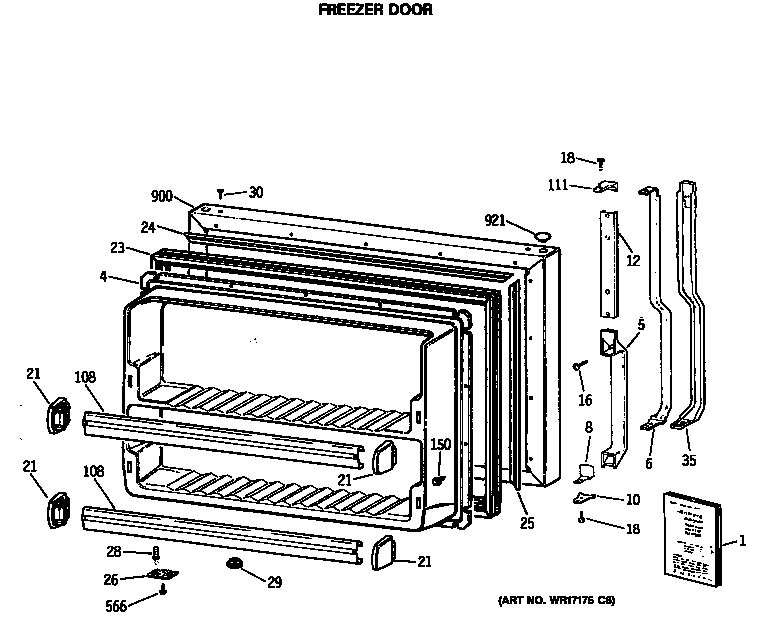 Freezer door
