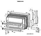 GE TBE21DASTRWH freezer door diagram